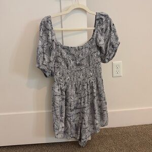 Navy and white Roxy romper large